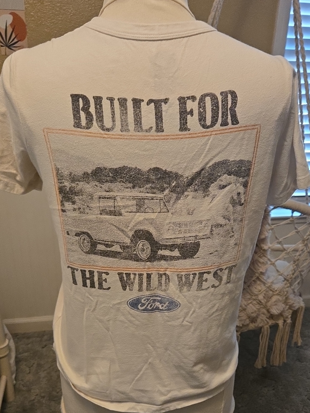 Ford Cream Short Sleeve 'Built For The Wild West' Graphic Tee